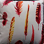 Decorative cushion cover FEATHER RED