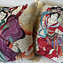 Tapestry pillow-case GEISHA red