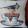 Tapestry pillow-case BIRDS and CUP 1