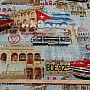 Decorative fabric CUBA retro design