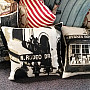 Tapestry cushion cover CITY - gray