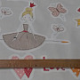 Children decorative fabric TVIST PRINCESS orange