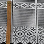 Jacquard curtain for stained glass window 11542