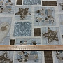 Decorative fabric LOVE CHRISTMAS gray