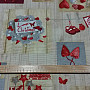 Decorative fabric NOEL LOVE CHRISTMAS