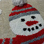 Embroidered decorative cover SNOWMAN