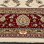 Wool classic carpet ORIENT cream, burgundy trim