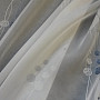 Voile curtain with embroidery blue-gray Gerster 11115/800