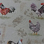 Decorative fabric POULETTES and COCKS