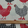 Decorative cotton fabric CHICKENS