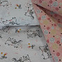 Cotton fabric CAT with a bird