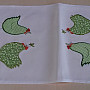 Embroidered placemats HEN green