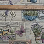 Tapestry fabric LAVENDER SEEDS GARDEN 3