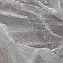 Modern embroidered curtain GERSTER 11545 white - coral