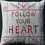 FOLLOW YOUR HEART tapestry cushion cover