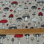 Decorative fabric MUSHROOMS