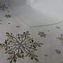Christmas embroidered tablecloth and shawls SNOWFLAKE white