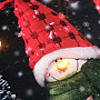 Decorative pillow-case CHRISTMAS ELF lighting LED 40x40