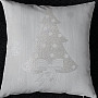 Christmas decorative pillow TREE silver