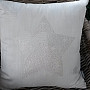 Christmas decorative pillow SNOWFLAKE silver