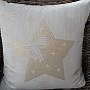 Christmas decorative pillow STAR gold