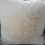 Christmas decorative pillow SNOWFLAKE gold