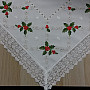 Christmas embroidered tablecloth HOLLY 2