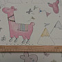 Children decorative fabric LAMA pink