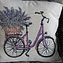 Gobelin-Kissenbezug LAVANDA BIKE