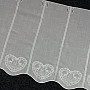 Embroidered curtain for stained glass window 11661 white