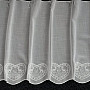 Embroidered curtain for stained glass window 11661 white