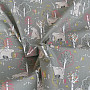 Cotton fabric BEAR FERDA olive green