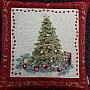 Christmas decorative pillow TREE IN FRAME