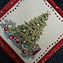 Christmas decorative pillow TREE IN FRAME