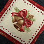 Christmas decorative pillow BELL IN FRAME