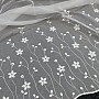 Modern embroidered curtain GERSTER 11666 white flowers