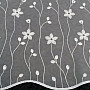 Modern embroidered curtain GERSTER 11666 white flowers
