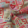 Cotton fabric MADE with LOVE rose