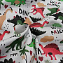 Children's cotton satin DINOSAURS digital printing