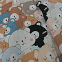 Children's cotton satin BEARS digital printing