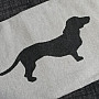 pillowcase DF  for dogs DACHSHUND light grey