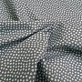 Cotton fabric HEART gray-blue