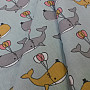 Cotton fabric WHALE