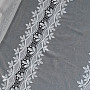 Modern embroidered curtain GERSTER 11388 white petals