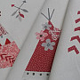 Children decorative fabric TEPEE red