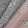 Children decorative fabric ELEPHANTS rose