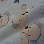 Children decorative fabric ELEPHANTS gray