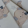 Children decorative fabric ELEPHANTS creme