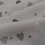 Children decorative fabric HEART grey