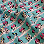 Cotton fabric MINNIE turquoise